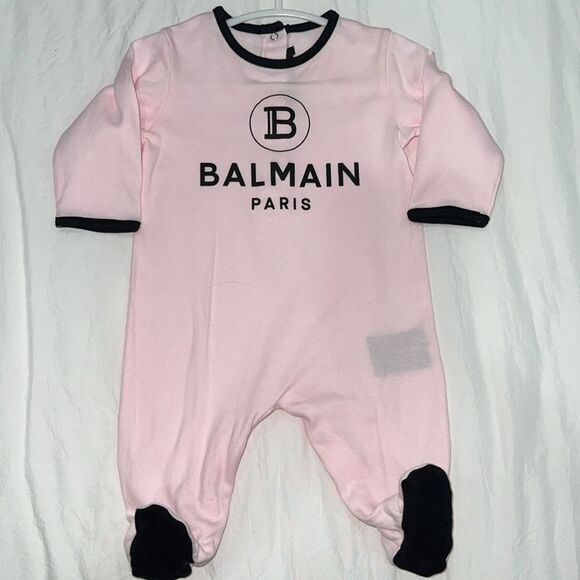 BALMAIN BABY GIRL’S 3 - PIECE LOGO FOOTIE SET 3M - Picture 7 of 14
